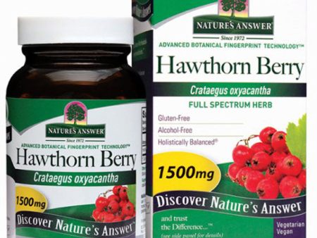 NATURE S ANSWER - Hawthorn Berry 1,500 mg - 90 Vegetarian Capsules Discount