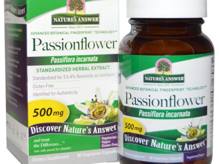 NATURE S ANSWER - Passion Flower Standardized Extract - 60 Vegetarian Capsules For Sale