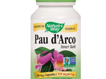 NATURES WAY - Pau d Arco Inner Bark 545 mg - 100 Vegetarian Capsules on Sale