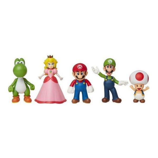 Set of Figures Super Mario Mario and his Friends 5 Pieces Discount