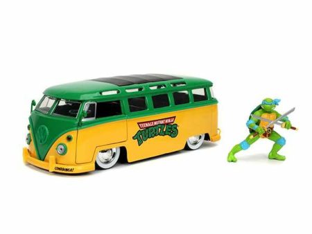 Playset Teenage Mutant Ninja Turtles Leonardo & 1962 Volkswagen Bus 2 Pieces Fashion