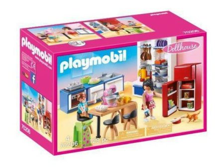 Playset Dollhouse Kitchen Playmobil 70206 (129 pcs) Online Sale