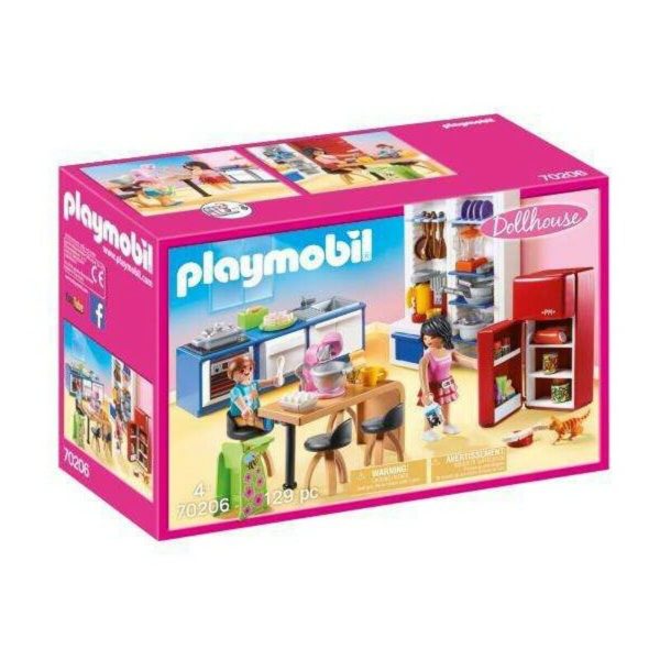 Playset Dollhouse Kitchen Playmobil 70206 (129 pcs) Online Sale