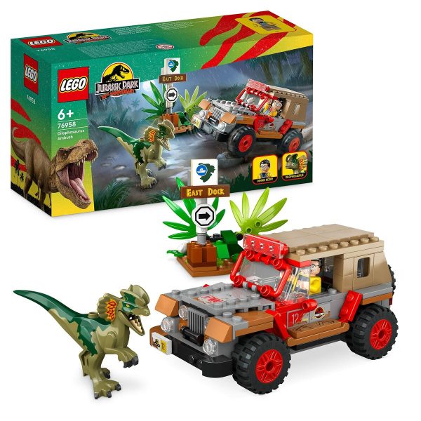 Playset Lego Jurassic Park 30th Anniversary 76958 Dilophosaurus Ambush 211 Pieces Online Sale