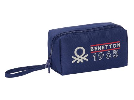 School Case Benetton Varsity Grey Navy Blue 22 x 10 x 10 cm Supply