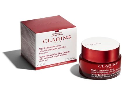 Clarins - Multi-Intensive Jour - Crème Lift-Repulpante Anti-Rides - Toutes Peaux - Super Restorative Day Cream - Lifts, Replumps & Targets Wrinkles - All Skin Types Supply