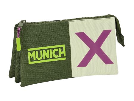 Triple Carry-all Munich Bright khaki Green 22 x 12 x 3 cm Hot on Sale