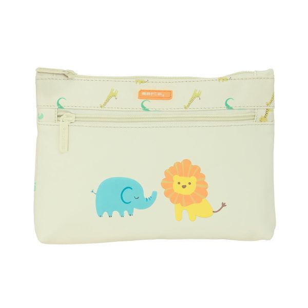 School Case Safta Selva Jungle Beige 23 x 16 x 3 cm Hot on Sale