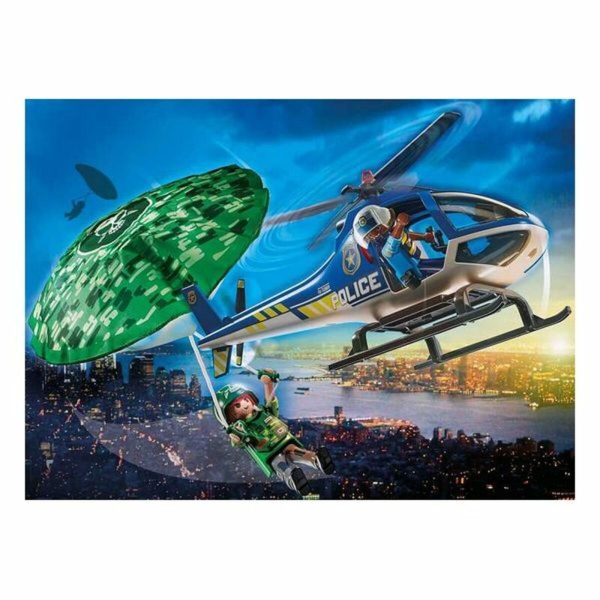 Playset  City Action Police helicopter: Parachute Chase Playmobil 70569 (19 pcs) Fashion