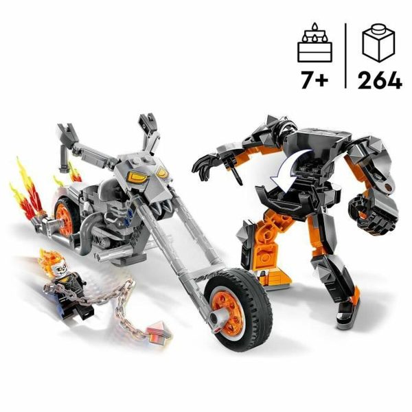 Playset Lego Marvel 76245 The robot and motorcycle of Ghost Rider Multicolour + 7 Years 264 piezas For Cheap