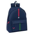 School Bag Benetton Italy Navy Blue 33 x 42 x 15 cm Online Hot Sale