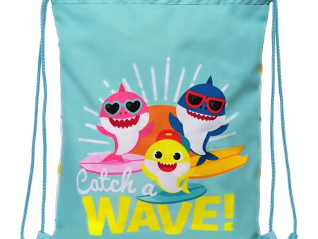 Backpack with Strings Baby Shark Surfing Blue White 26 x 34 x 1 cm Online Hot Sale