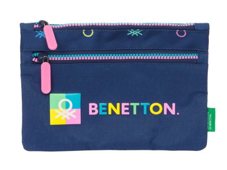 School Case Benetton Cool Navy Blue 23 x 16 x 3 cm For Sale