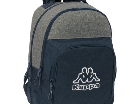 School Bag Kappa Dark navy Grey Navy Blue 32 x 42 x 15 cm Fashion