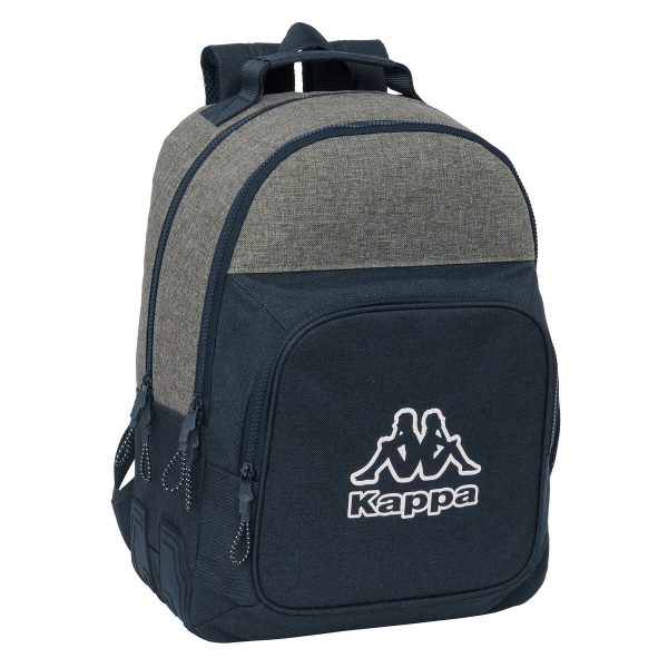 School Bag Kappa Dark navy Grey Navy Blue 32 x 42 x 15 cm Fashion