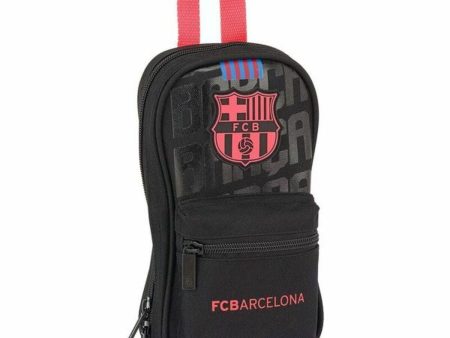 Backpack Pencil Case F.C. Barcelona Black 12 x 23 x 5 cm (33 Pieces) For Cheap