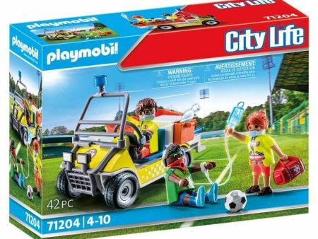 Vehicle Playset Playmobil 71204 Footballer 42 Pieces For Sale