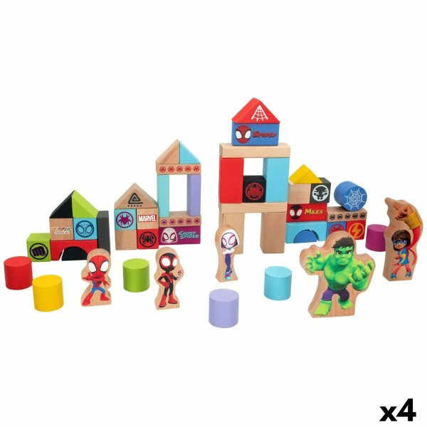 Playset Spidey Amazing Friends 50 Pieces 4 Units 8 x 9,5 x 1,5 cm Online now