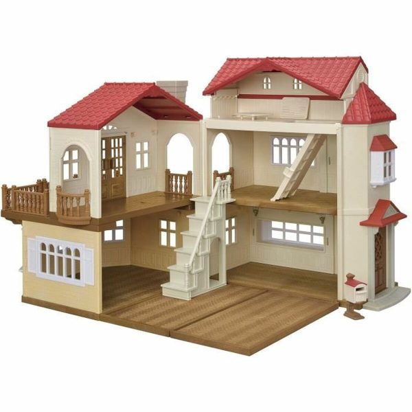 Playset Sylvanian Families Red Roof Country Home Doll s House Rabbit Supply