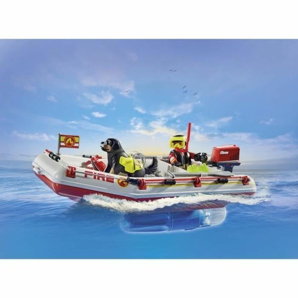 Playset Playmobil Action Heroes - Fireboat and Water Scooter 71464 52 Pieces Discount