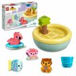 Playset Lego  Bath Toy: Floating Animal Island 20 Pieces Hot on Sale