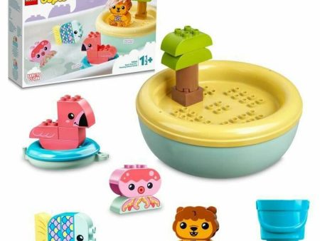 Playset Lego  Bath Toy: Floating Animal Island 20 Pieces Hot on Sale