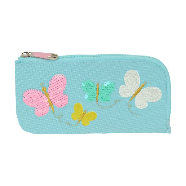 School Case Moos Butterflies Light Blue 23 x 11 x 1 cm Discount