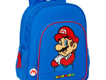 School Bag Super Mario Play Blue Red 32 X 38 X 12 cm Online Sale