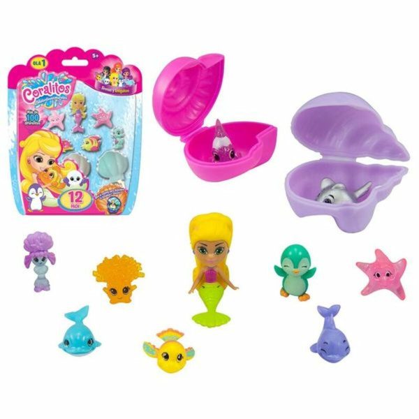 Set of Bath time Animals Bizak 63157597 (12 pcs) Plastic Supply