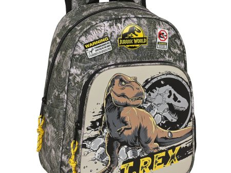 School Bag Jurassic World Warning Grey 27 x 33 x 10 cm Fashion