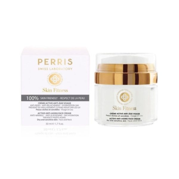 Perris Swiss Laboratory - Skin Fitness - Crème Active Anti-Âge Visage - Peaux Sèches Et Sensibles - Visage Et Cou - Active Anti-Aging Face Cream - Dry And Sensitive Skin - Face And Neck Discount