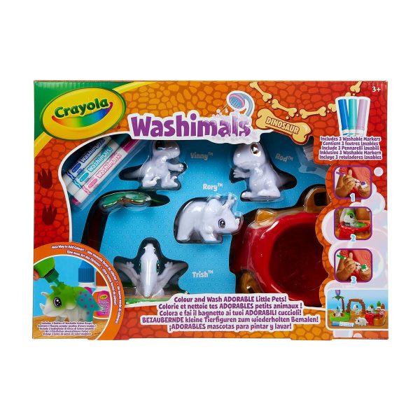 Playset Washimals Dinos Set Jurásico Crayola Washimals Dinosaurs Craft Game Sale