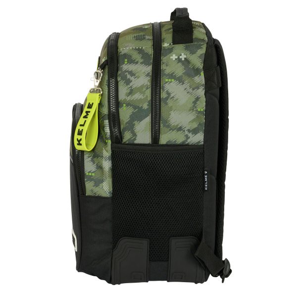 School Bag Kelme Travel Black Green 32 x 42 x 15 cm For Discount