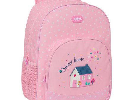 School Bag Glow Lab Sweet home Pink 33 x 42 x 14 cm Online now