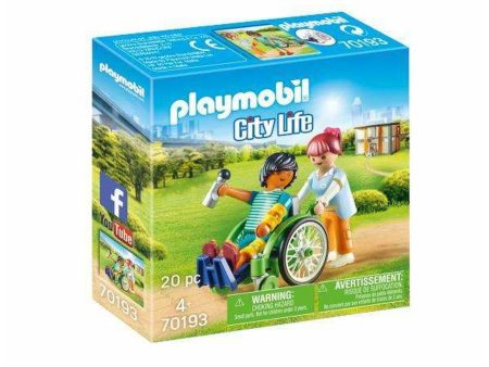 Playset Playmobil City Life Patient in Wheelchair 20 Pieces Discount