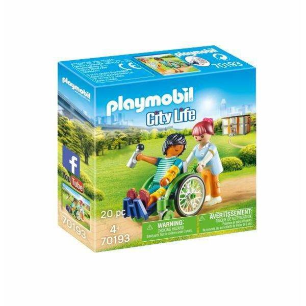 Playset Playmobil City Life Patient in Wheelchair 20 Pieces Discount