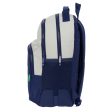 School Bag Benetton Varsity Grey Navy Blue 32 x 42 x 15 cm For Discount