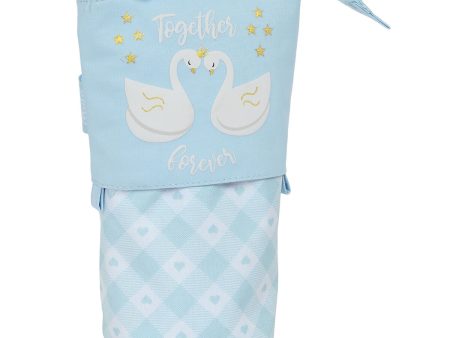 Pencil Holder Case Glow Lab Cisnes Light Blue 8 x 19 x 6 cm Cheap