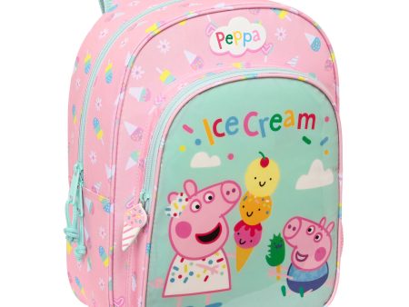 School Bag Peppa Pig Ice cream Pink Mint 26 x 34 x 11 cm Supply