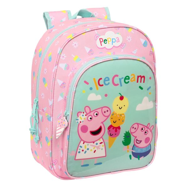 School Bag Peppa Pig Ice cream Pink Mint 26 x 34 x 11 cm Supply