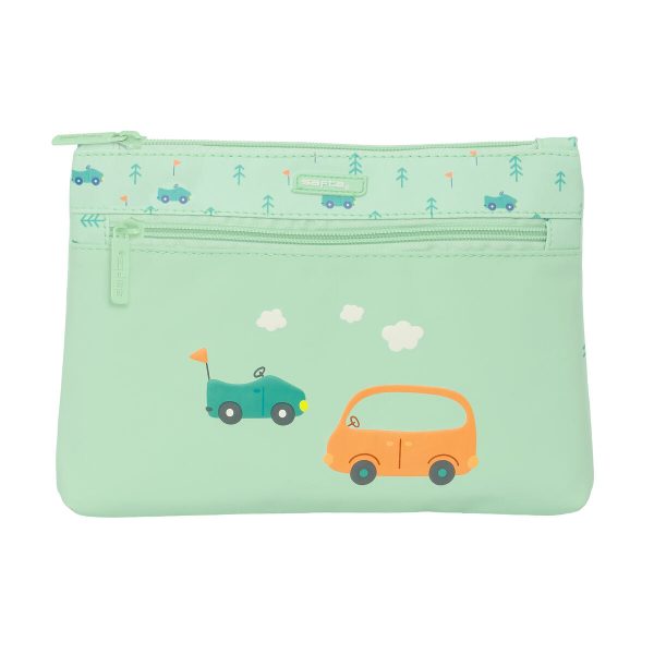 School Case Safta Coches Cars Green 23 x 16 x 3 cm Discount