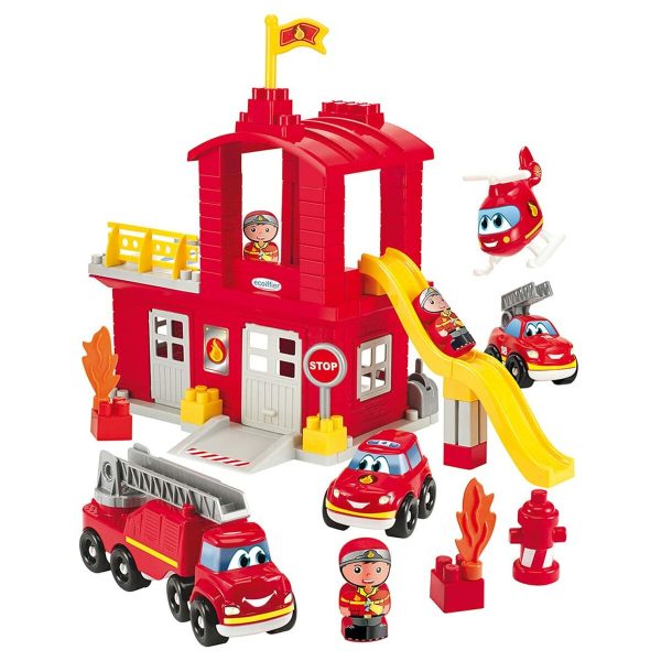 Playset Ecoiffier Fire Station 10 Pieces For Sale