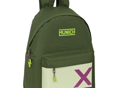 School Bag Munich Bright khaki Green 33 x 42 x 15 cm For Discount