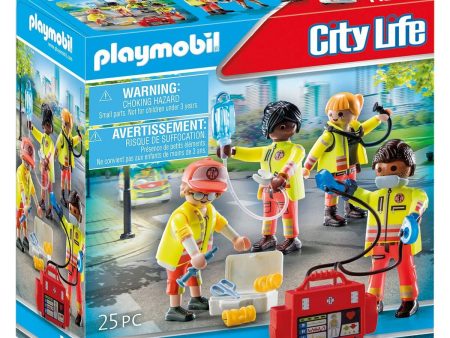 Playset Playmobil 71244 City Life Rescue Team 25 Pieces Discount