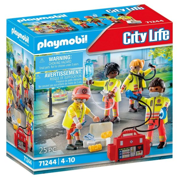 Playset Playmobil 71244 City Life Rescue Team 25 Pieces Discount