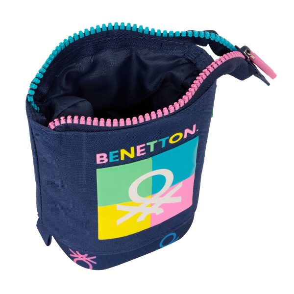 Pencil Holder Case Benetton Cool Navy Blue 8 x 19 x 6 cm Online