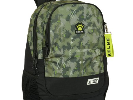 School Bag Kelme Travel Black Green 32 x 44 x 16 cm For Sale