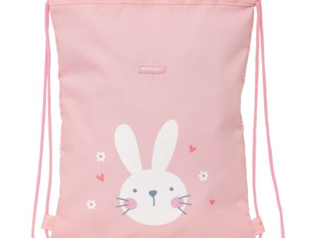 Backpack with Strings Safta Bunny Pink 26 x 34 x 1 cm Online now