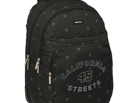 School Bag Safta California Black 32 x 42 x 15 cm Supply