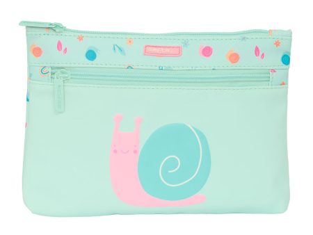 School Case Safta Caracol Snail Turquoise 23 x 16 x 3 cm Discount